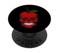 crâne Cerise Halloween Squelette Sinistre Menacing Menacing Ominous PopSockets PopGrip Adhésif