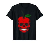 crâne Cerise Halloween Squelette Sinistre Menacing Menacing Ominous T-Shirt