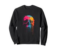 Crâne Classique Hard Rock Graffiti - Graffiti de Peinture dégoulinante Sweatshirt