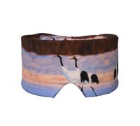 Crane couronnée confortable pour dormir, cache-oreilles pour dormir, bandeau chaud et design double face peuvent tous être utilisés. Convient pour la méditation et le yoga.