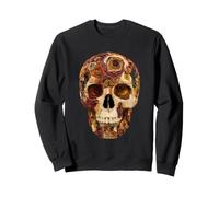 Crâne d'automne Effrayant Collage Floral Gothique Art Halloween Sweatshirt
