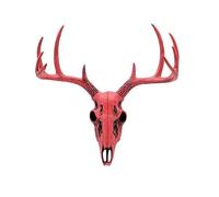 CrâNe de Cerf Factice en Bois Doré, TêTe d'animal NaturaliséE, DéCoration Murale, en RéSine Faite à La Main(B)