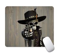 Crâne De Cowboy De L'Ouest Mouse Pad Antidérapante Tapis Souris Douce Tapis De Souris pour Maison Ordinateur Pc 25X30Cm
