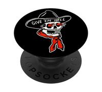 Crâne de Cowboy Reaper x Give em Hell Tatouage Traditionnel Flash PopSockets PopGrip Adhésif