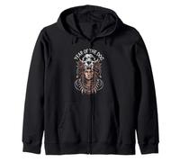 Crâne de guerrier Année du chien Motif roses tribales Force Sweat à Capuche