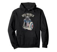 Crâne de Guerrier Viking Valhalla Casque Nordique Art Graphique Sweat à Capuche