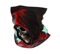 Crâne De La Faucheuse, Art Sombre, Rouge Unisexe Cache Cou Douce Tour De Cou Anti-Solaire Foulard pour Hiver Moto Voyage Course À Pied