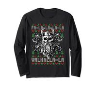 Crâne de Noël Viking Ugly - Valhalla Viking Crâne Manche Longue