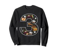 Crâne de Pirate 3e Anniversaire 3 Ans garçons Filles Sweatshirt