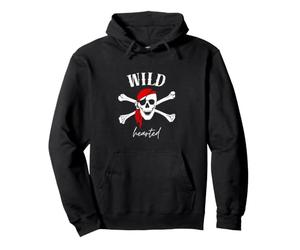 Crâne de Pirate - Cœur Sauvage Sweat à Capuche
