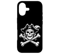 Crâne de Pirate et os croisés Classique Jolly-Roger Line Art Coque pour iPhone 17