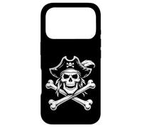 Crâne de Pirate et os croisés Classique Jolly-Roger Line Art Coque pour iPhone 17 Pro