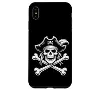 Crâne de Pirate et os croisés Classique Jolly-Roger Line Art Coque pour iPhone XS Max