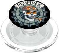 Crâne de Plombier Steampunk Gear Art PopSockets PopGrip pour MagSafe