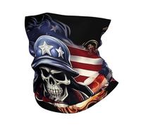 Crâne De Pompier Drapeau Américain Faucheuse Cool Femme Homme Cache Cou Léger Tour De Cou Respirant Bandeau pour Moto Vélo Cyclisme Golf