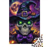 Crâne de sorcière d'halloween Puzzle 1000 Pièces Puzzle Adulte De Qualité Supérieure De l'art De La Décoration 70x50cm/1000pcs
