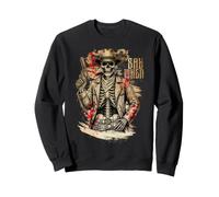 Crâne de Squelette de Cowboy Occidental dire Quand Halloween Sweatshirt