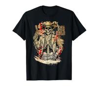 Crâne de Squelette de Cowboy Occidental dire Quand Halloween T-Shirt