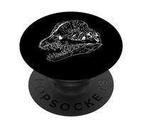 Crâne de squelette de dilophosaure PopSockets PopGrip Interchangeable