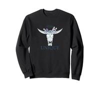 Crâne de Taureau bohème à Motif Floral Stay Unique Sweatshirt
