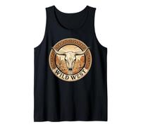 Crâne de Vache Wild West Vintage Western Rodéo Cowboy Débardeur