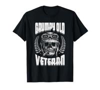 Crâne de Vieux vétéran Grincheux T-Shirt