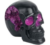 Nemesis Now Geode Figurine Tête de Mort Résine Noir Violet 17 cm