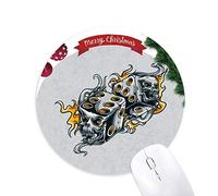 crâne dés cool effets illustration tapis de souris en caoutchouc de sapin de noël