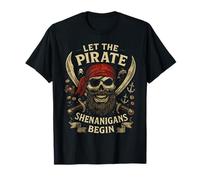 Crâne d'halloween Laissez Les manigances des Pirates Commencer Hommes Femmes T-Shirt