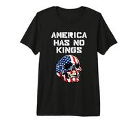 Crâne Drapeau américain America Has No Kings Democracy T-Shirt Haut de Gamme