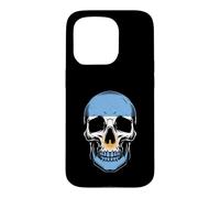 Crâne Drapeau Argentine Vintage Squelette Argentine Coque pour iPhone 15 Pro