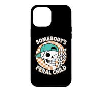 Crâne drôle Squelette rétro Humour Somebody's Feral Child Coque pour iPhone 12 Pro Max