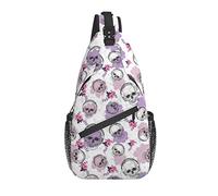 Crâne Écouter de la Musique Motif Unisexe Épaule Sling Une Sangle Voyage randonnée pour Hommes Femmes Casual Shopping Sport