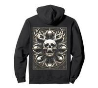 Crâne en Bois Hurlant - Géométrie sacrée Gothique Sweat à Capuche