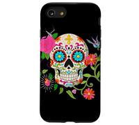 Crâne en Sucre Floral Dia de Los Muertos Jour des Morts Coque pour iPhone SE (2020) / 7/8