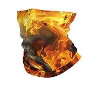 Crâne Enflammé Feu Brûlant Enfer Mort Rouge Unisexe Bandana Multifonctionnel Cache Cou Respirant Écharpe Tube pour Randonnée Ski Cyclisme Moto