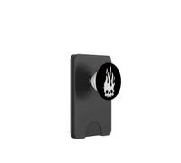 Crâne enflammée - Vintage Gothique Feu Squelette Dark Alt PopSockets PopWallet pour MagSafe