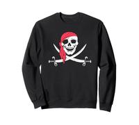 Crâne & Épées Humour Carnaval Femme Homme Costume Pirate Sweatshirt