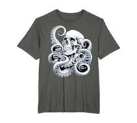 Crâne et pieuvre Tentacules Dark Gothic Ocean Art T-Shirt