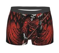Crâne Faucheuse Ange Démon Squelette Rouge Homme Caleçon De Sport Respirant Boxershorts Confortale Caleçon Boxeur Doux Boxer Caleçons S