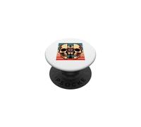Crâne Fleur symétrie Contraste Vie Mort beauté Nature PopSockets PopGrip Adhésif
