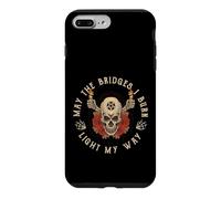 Crâne Gothique avec Citation May The Bridges I Burn Light My Way Coque pour iPhone 7 Plus/8 Plus