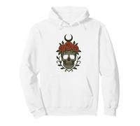 Crâne Gothique avec Couronne de Roses et Croissant de Lune Sweat à Capuche