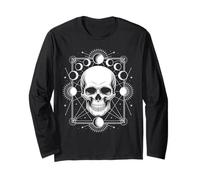 Crâne Gothique avec Phases de Lune mystiques Manche Longue