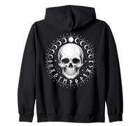 Crâne Gothique avec Phases de Lune mystiques Sweat à Capuche