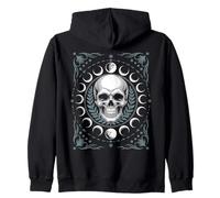 Crâne Gothique avec Phases de Lune mystiques Sweat à Capuche
