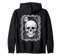 Crâne Gothique avec Phases de Lune mystiques Sweat à Capuche