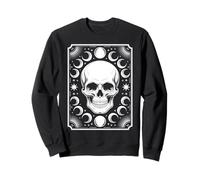 Crâne Gothique avec Phases de Lune mystiques Sweatshirt