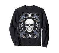 Crâne Gothique avec Phases de Lune mystiques Sweatshirt