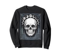 Crâne Gothique avec Phases de Lune mystiques Sweatshirt